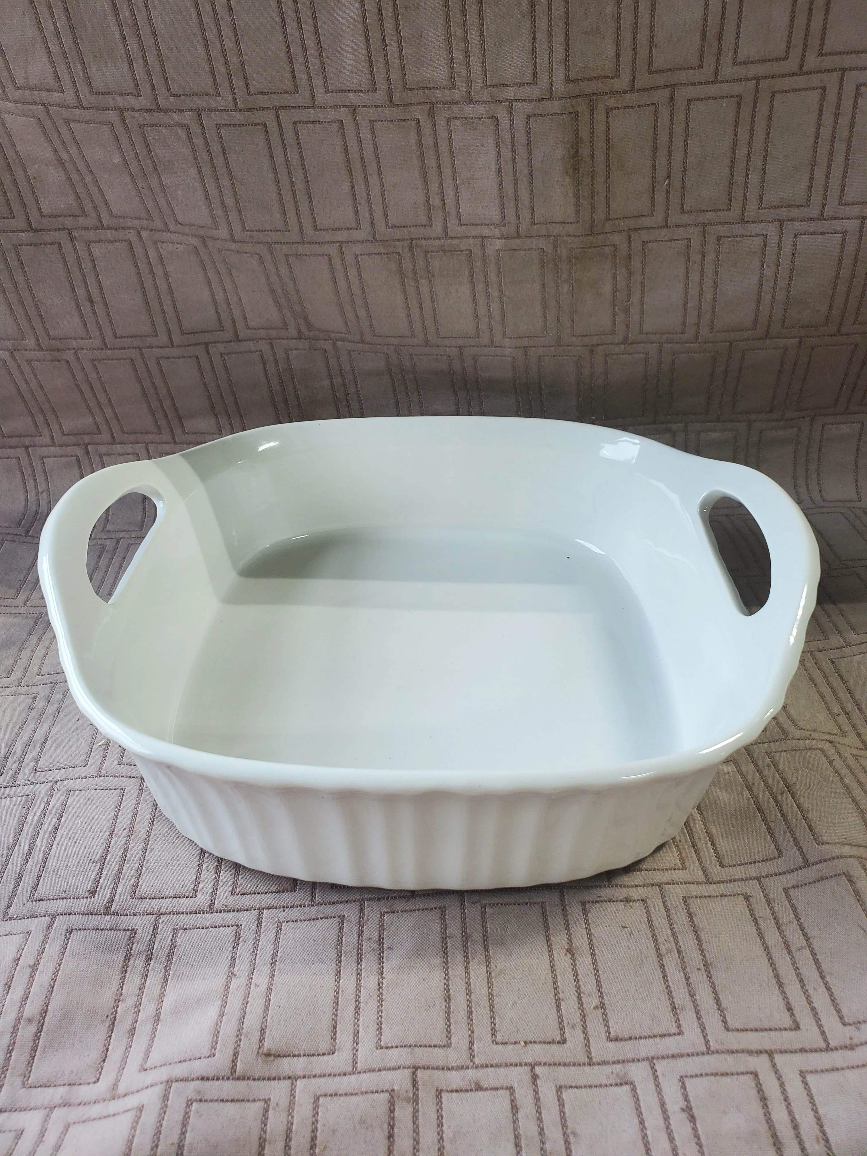 Corning Ware French White Square Casserole Dish