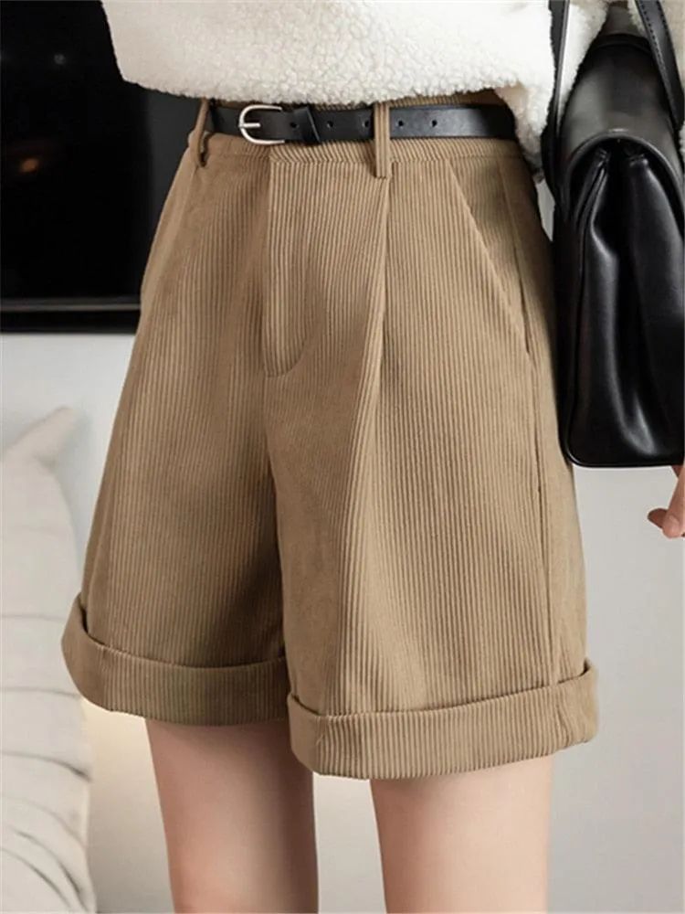 Dark Academia High Waist Shorts