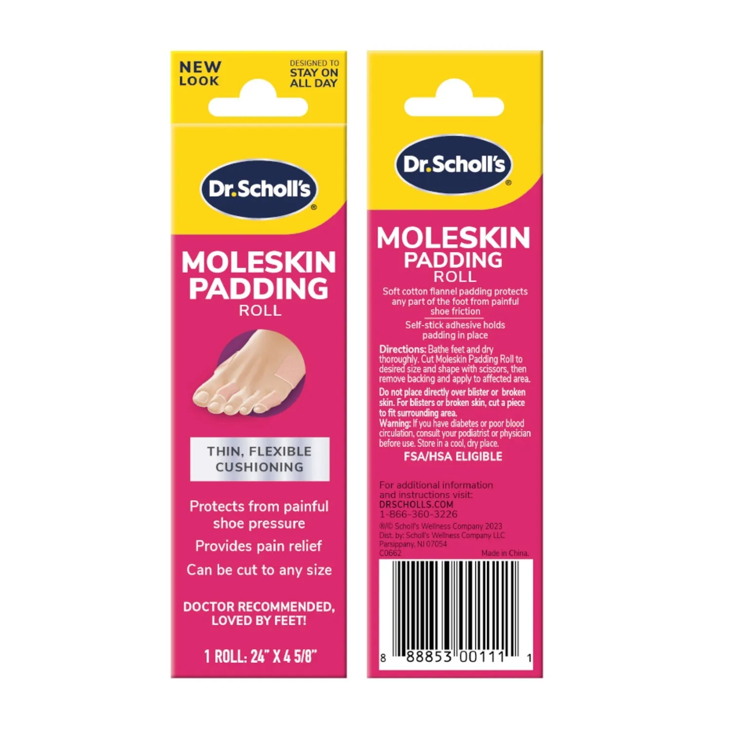 Dr. Scholl's Moleskin Padding Roll - 1 Ct