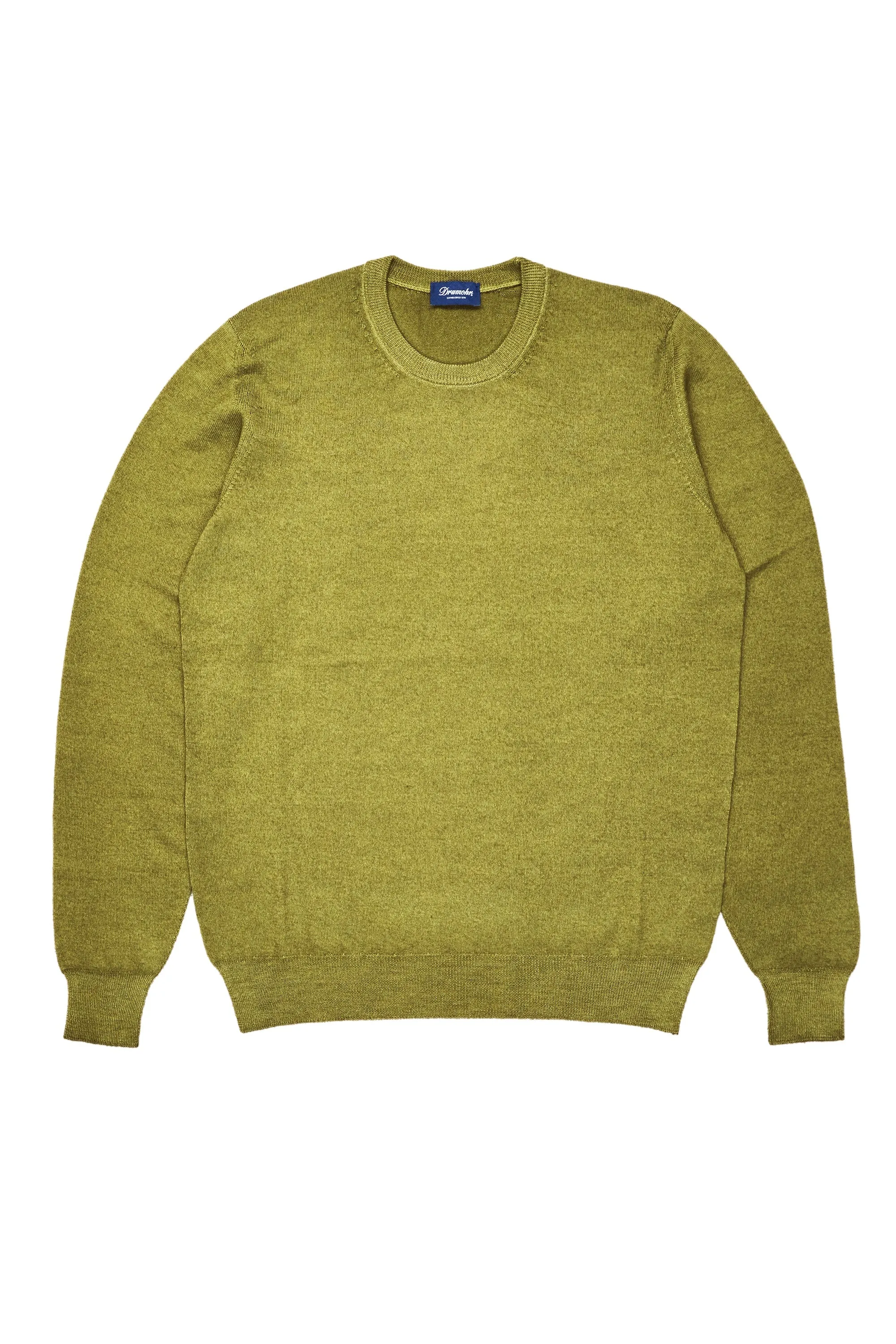 Drumohr Avocado Merino Wool Crewneck Sweater