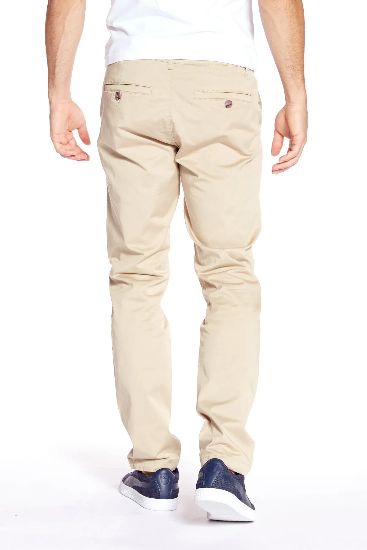 ELTON -  Slim Fit Chinos (Convertible Joggers) - Tan