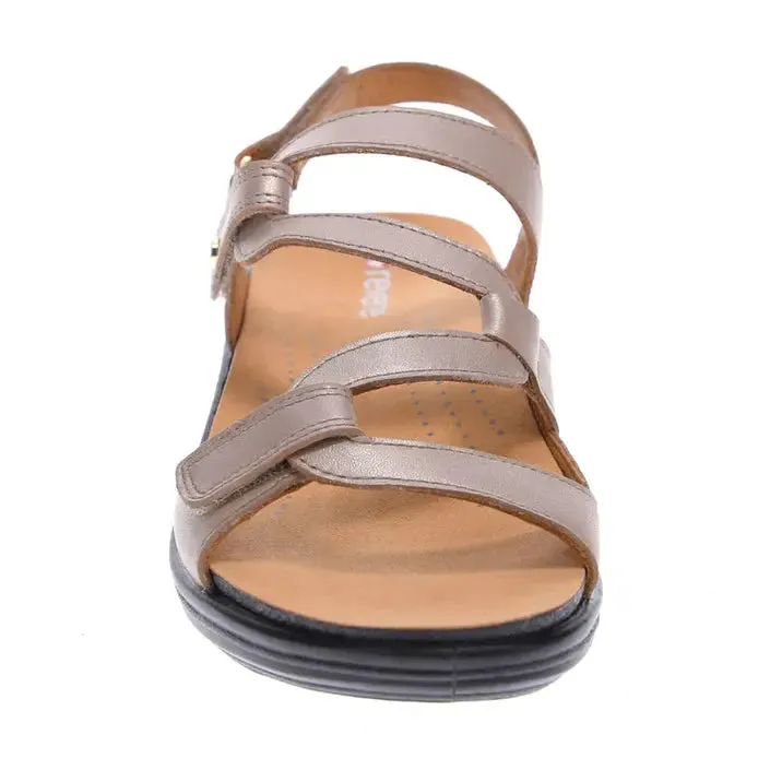 EMERALD BACK STRAP SANDAL - Champagne