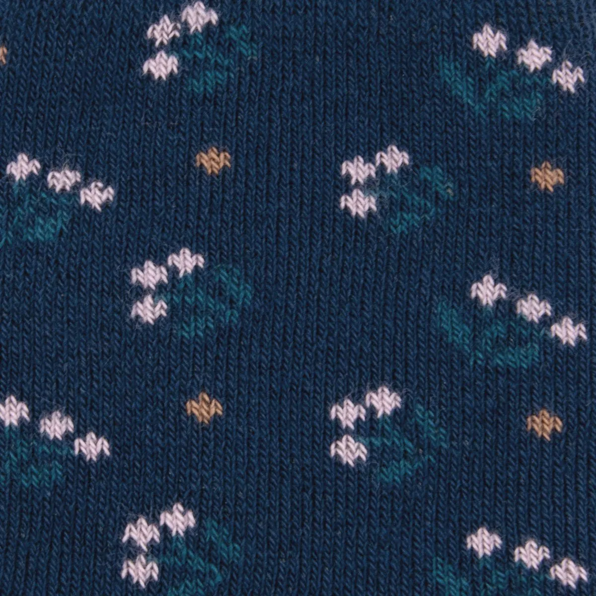 Ewers Navy Flower Anti Slip Socks (4-6y)