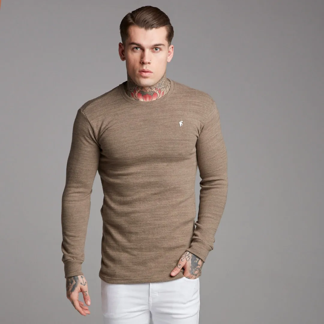 Father Sons Classic Brown Super Slim Sweater - FSH229