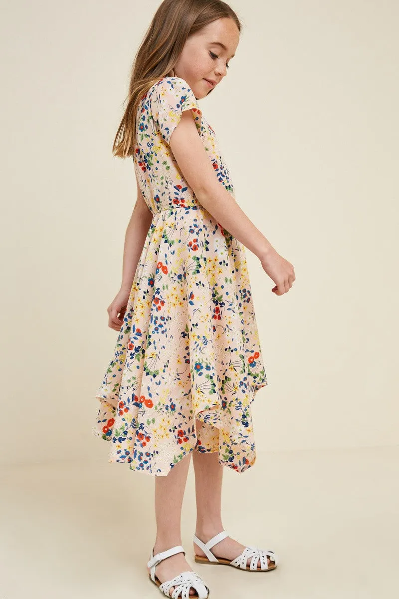 Floral Hanky Hem Dress