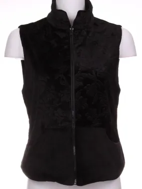 Flower Black Velvet   Black Velvet Reversible Vest