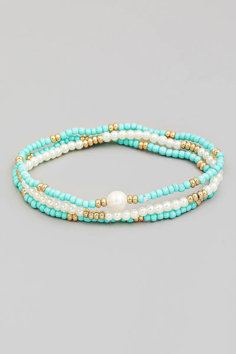 FMB055 Teal Beaded Set