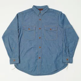 Freewheelers 'Skid Row' Chambray Shirt - Indigo