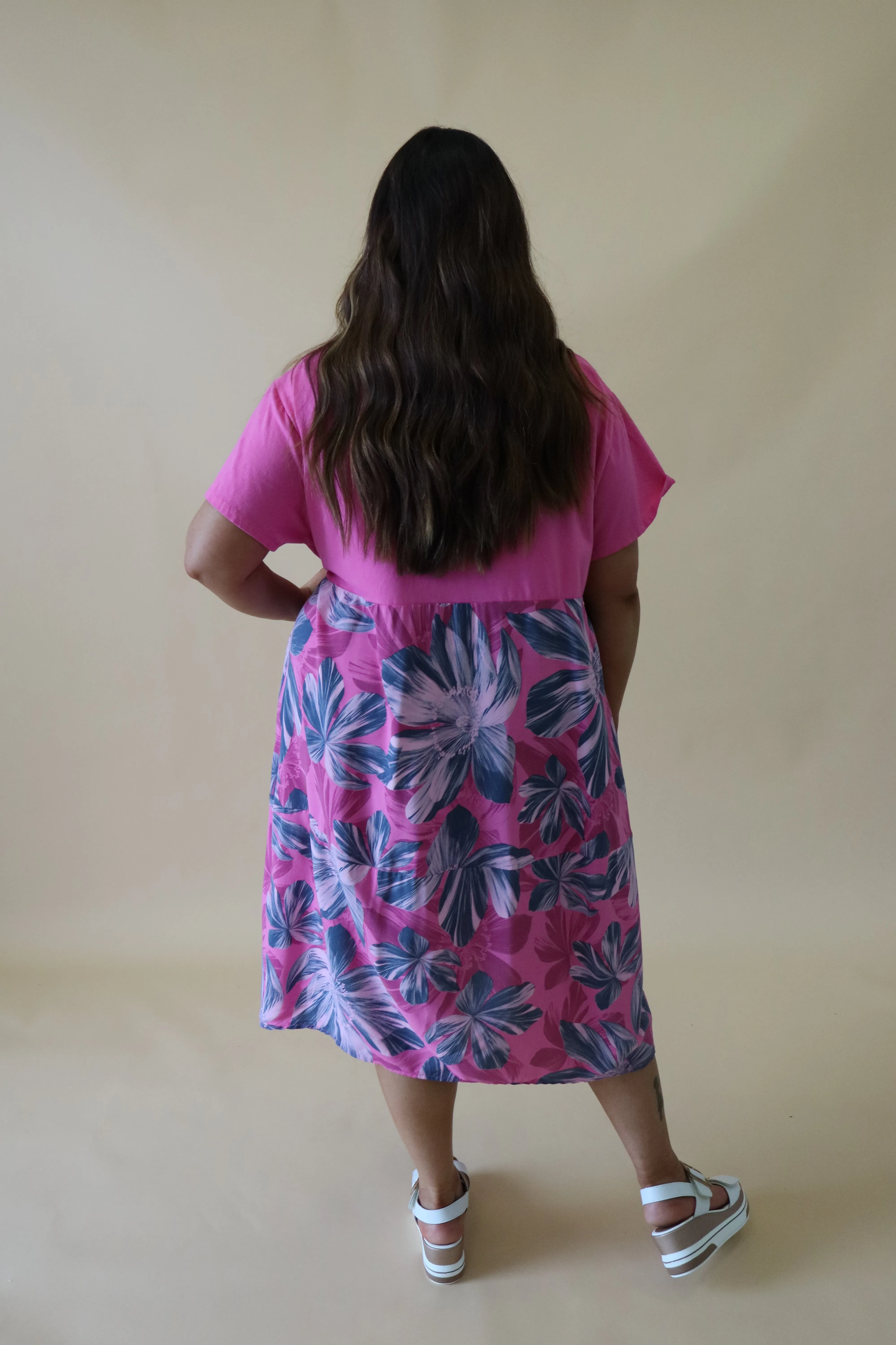 Gianni Floral Dress in Pink