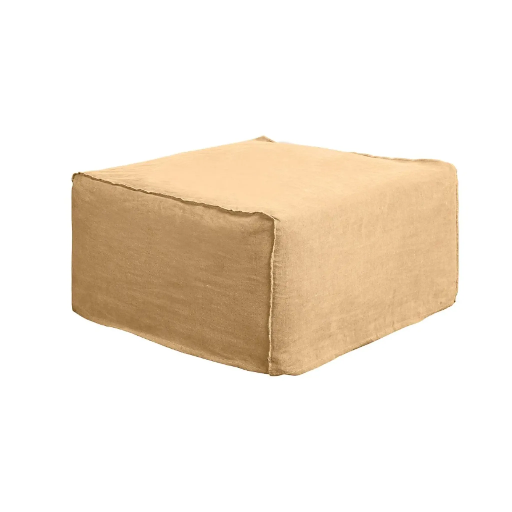 Havre Linen Slipcover Ottoman - 70cm