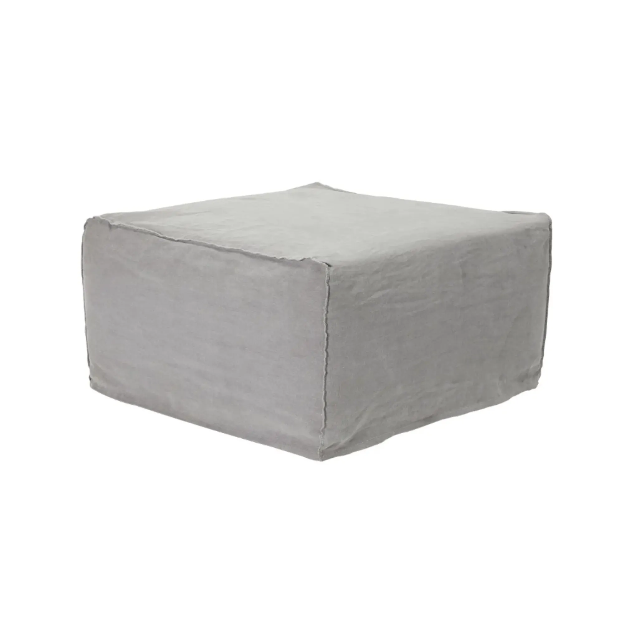 Havre Linen Slipcover Ottoman - 70cm