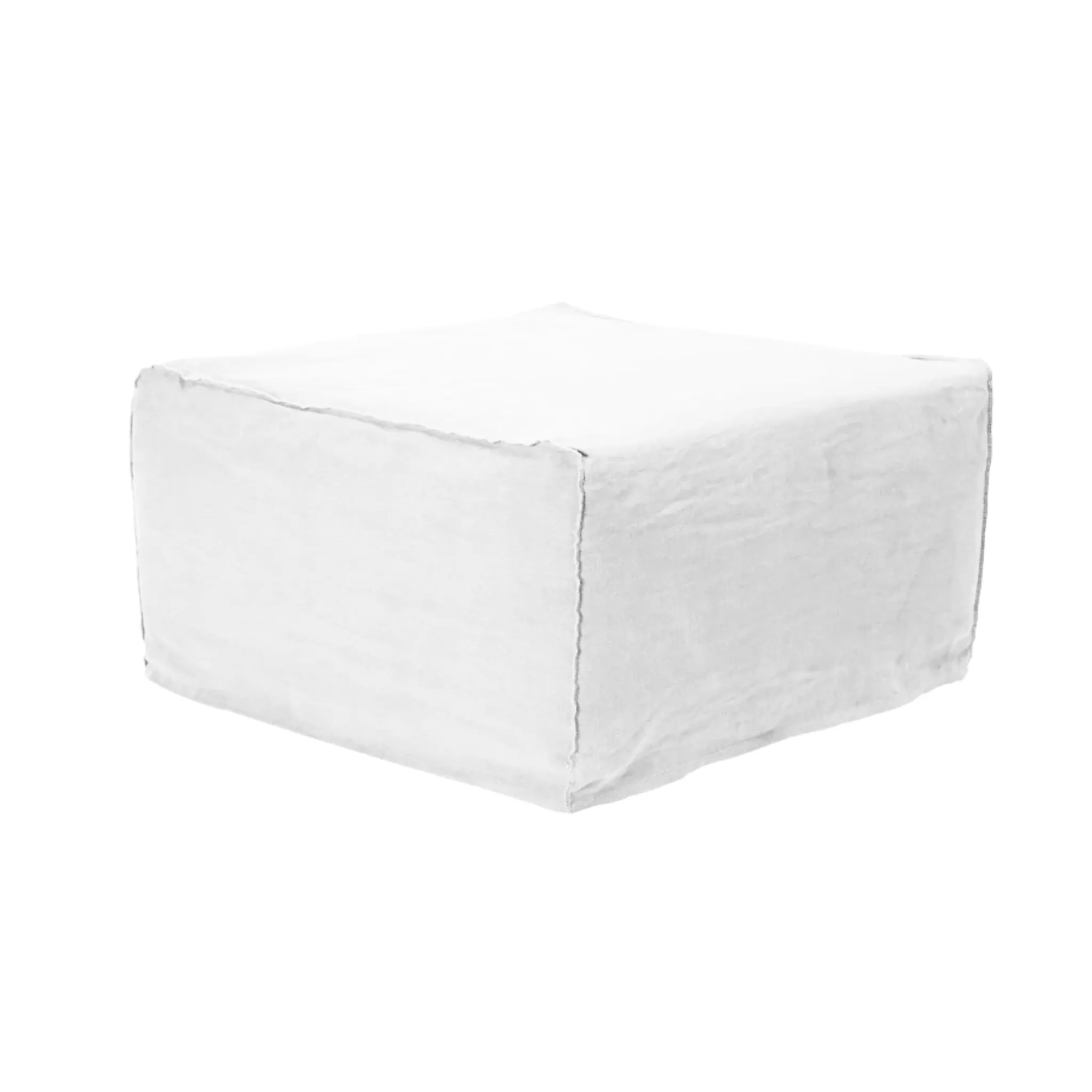 Havre Linen Slipcover Ottoman - 70cm