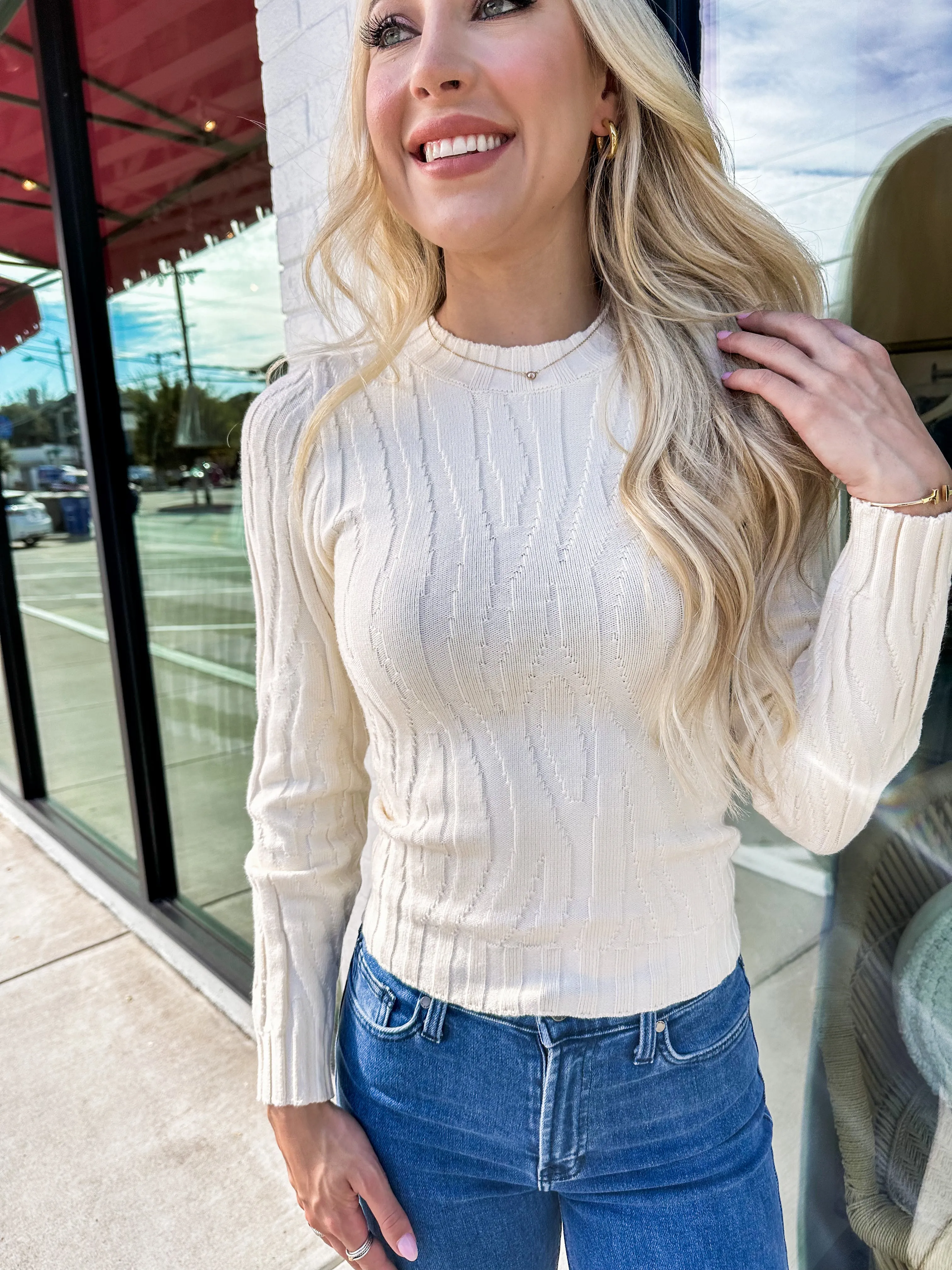 Hazel Textured Knit Top