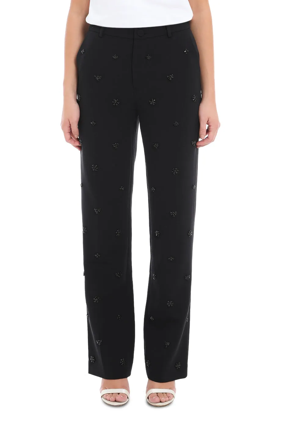 High Waisted Full Length Trouser