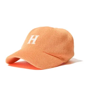 **Stylish Light Orange Cotton Knit Baseball Cap with H Logo - HOMEGAME [HG241414]**