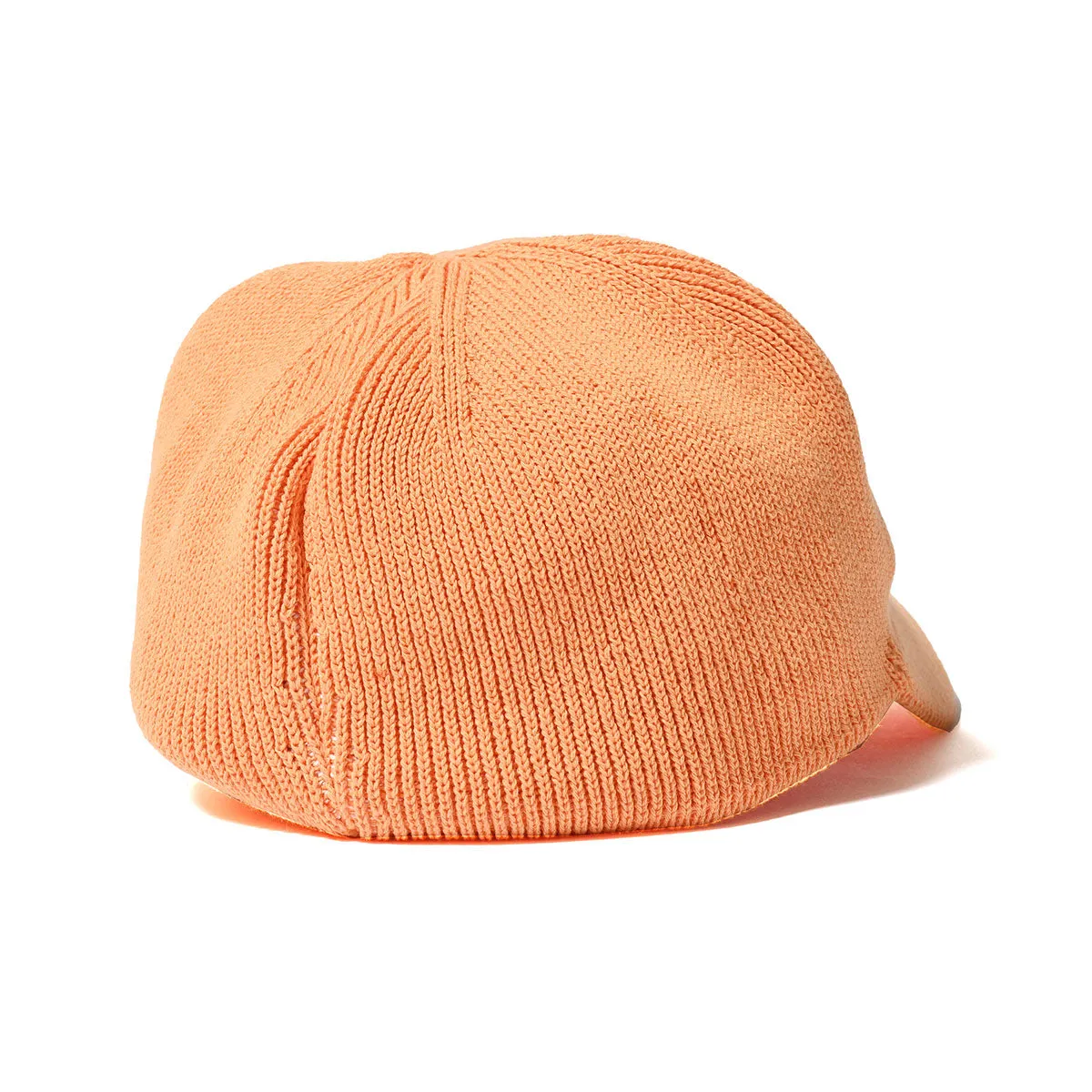 **Stylish Light Orange Cotton Knit Baseball Cap with H Logo - HOMEGAME [HG241414]**