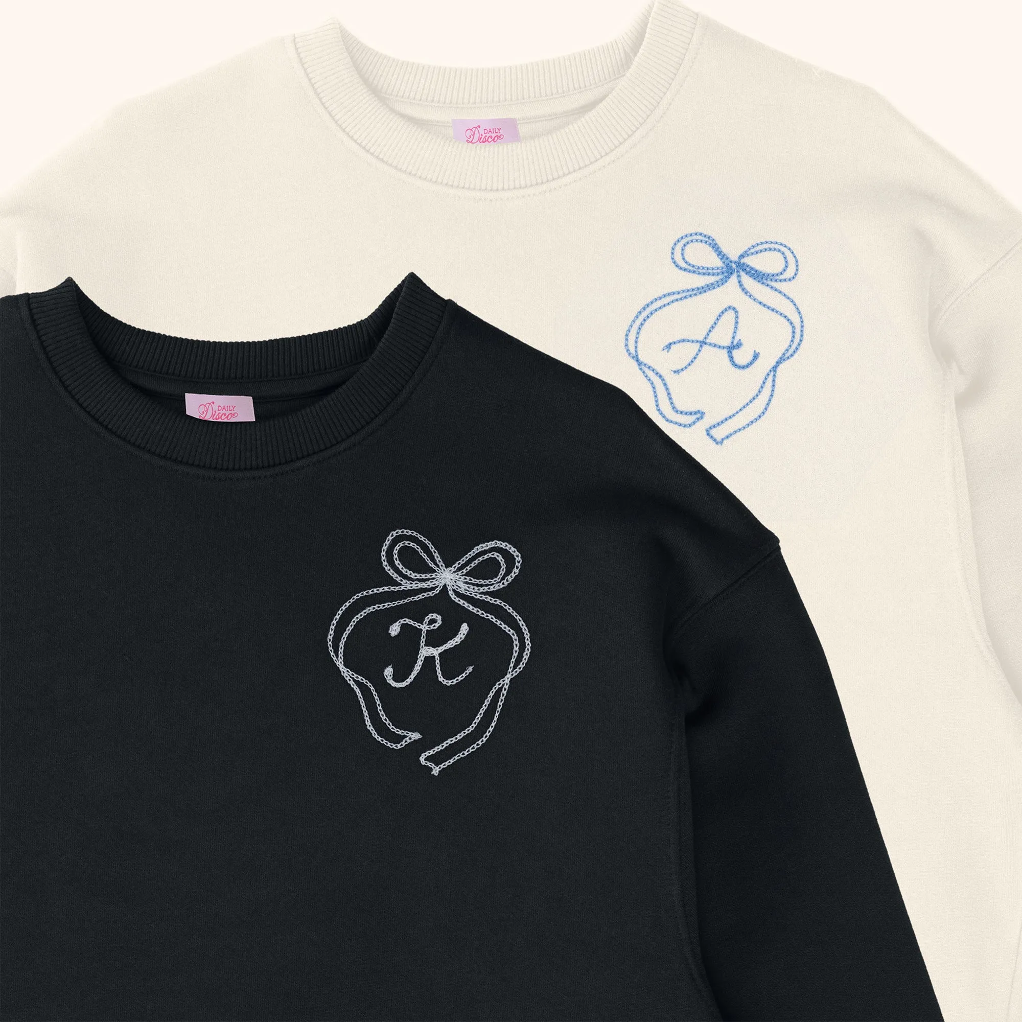 Initial Bow Sweatshirt