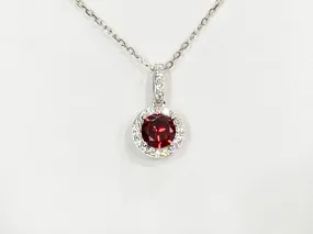 January Swarovski Zirconia Silver Pendant And Adjustable Chain