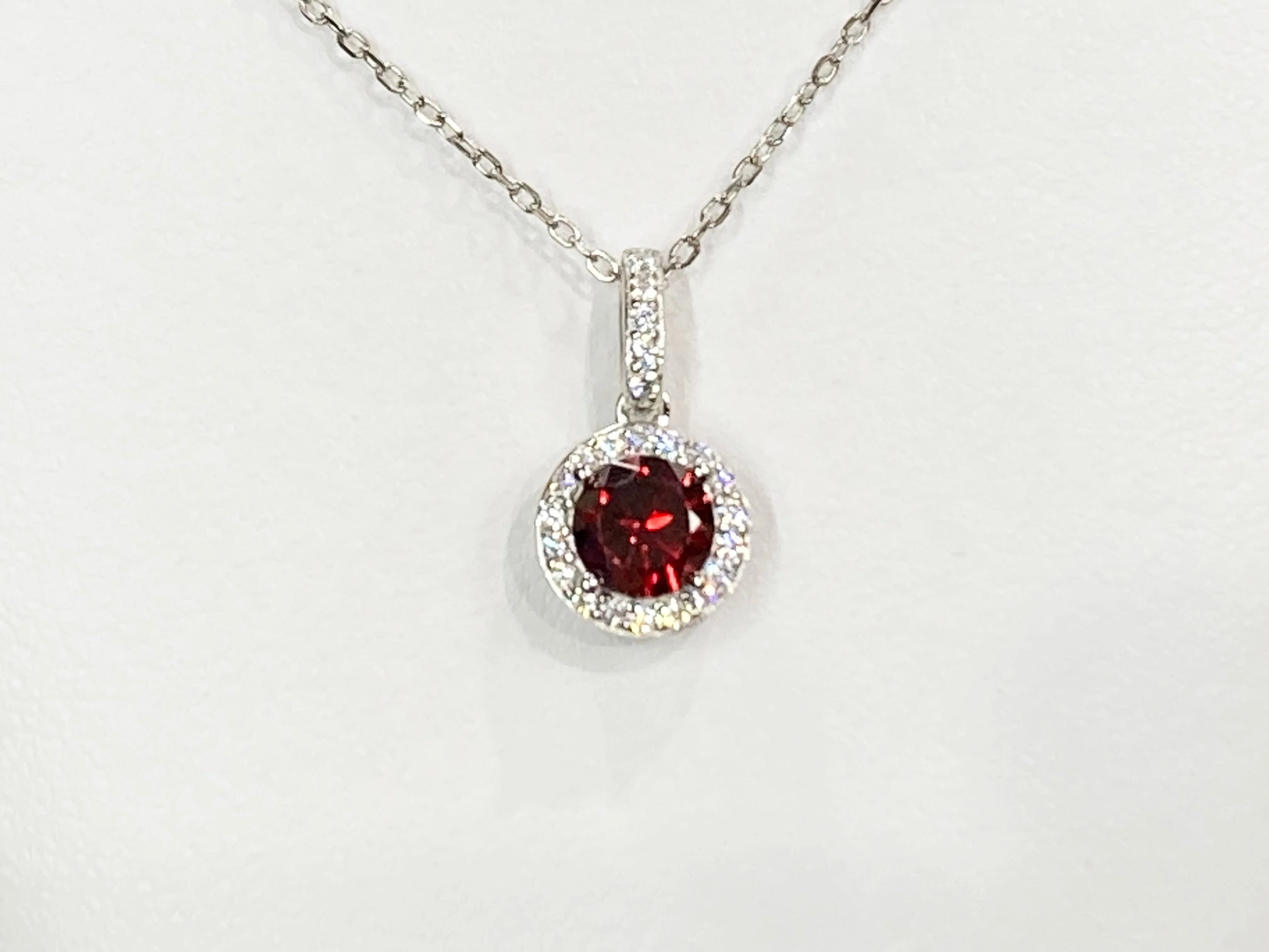 January Swarovski Zirconia Silver Pendant And Adjustable Chain