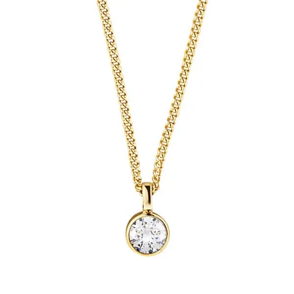 JEMMA SHINY GOLD CRYSTAL NECKLACE