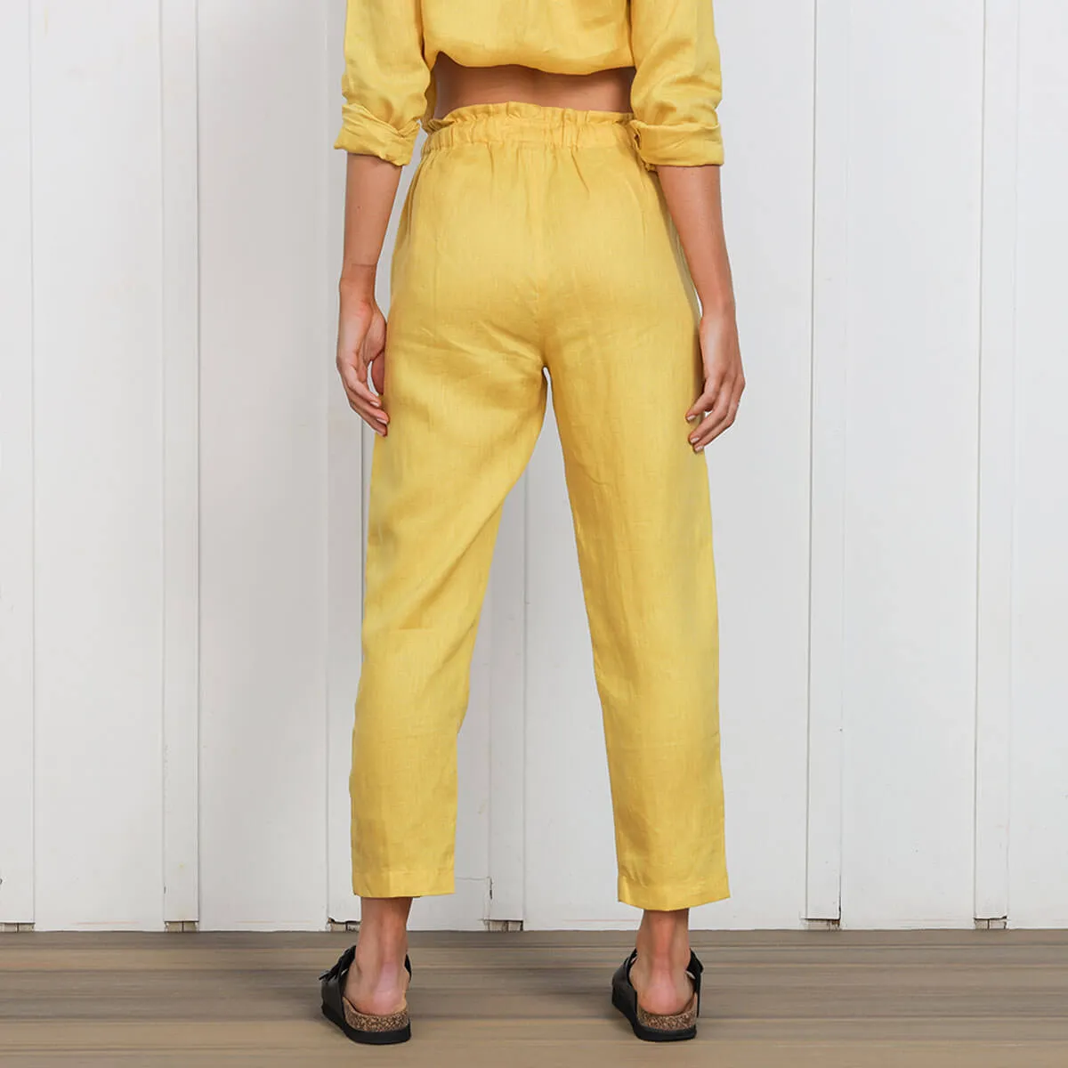 Ladies Linen - Pants | Mustard