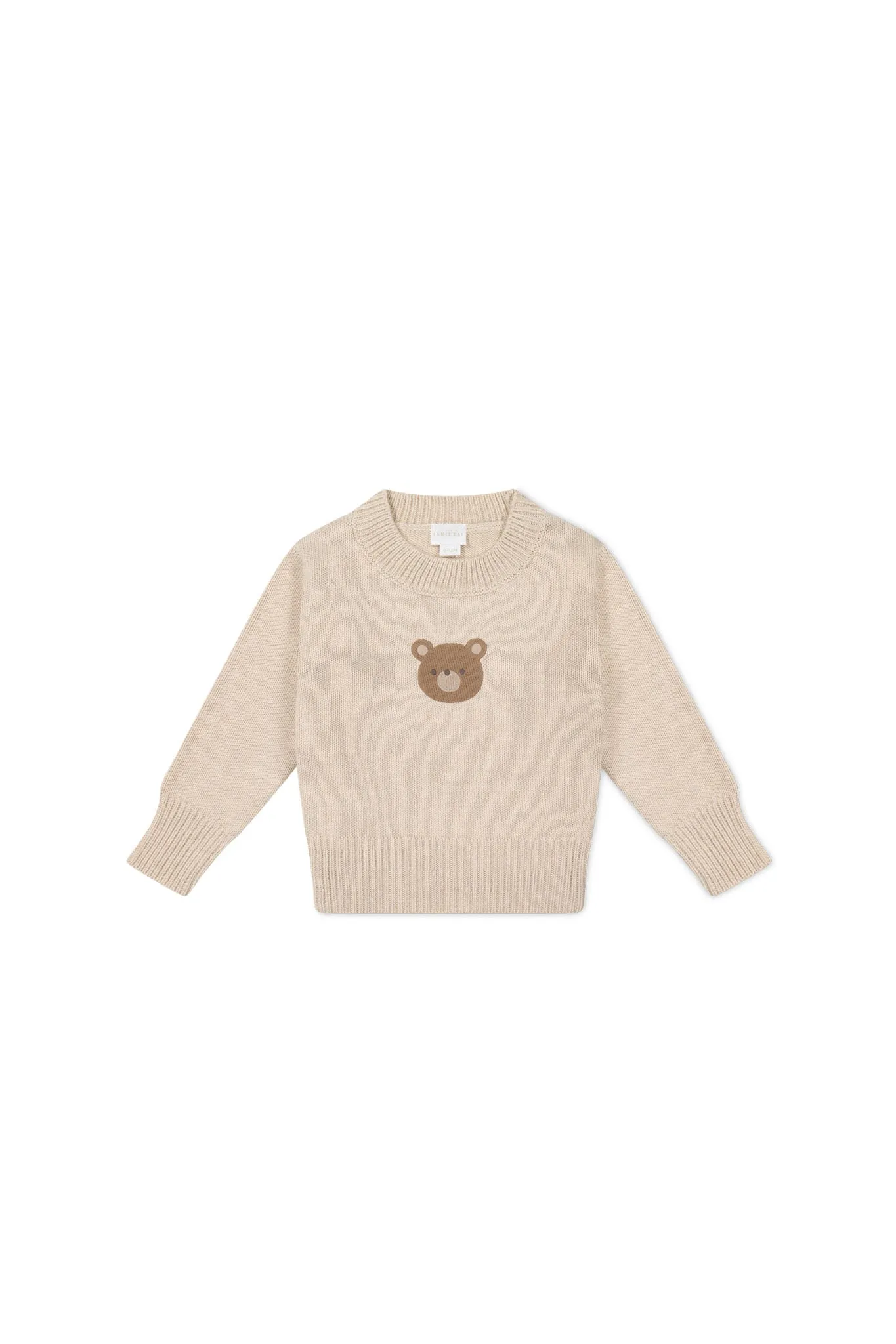 Leon Jumper - Oatmeal Marle Jacquard Bobbie Bear