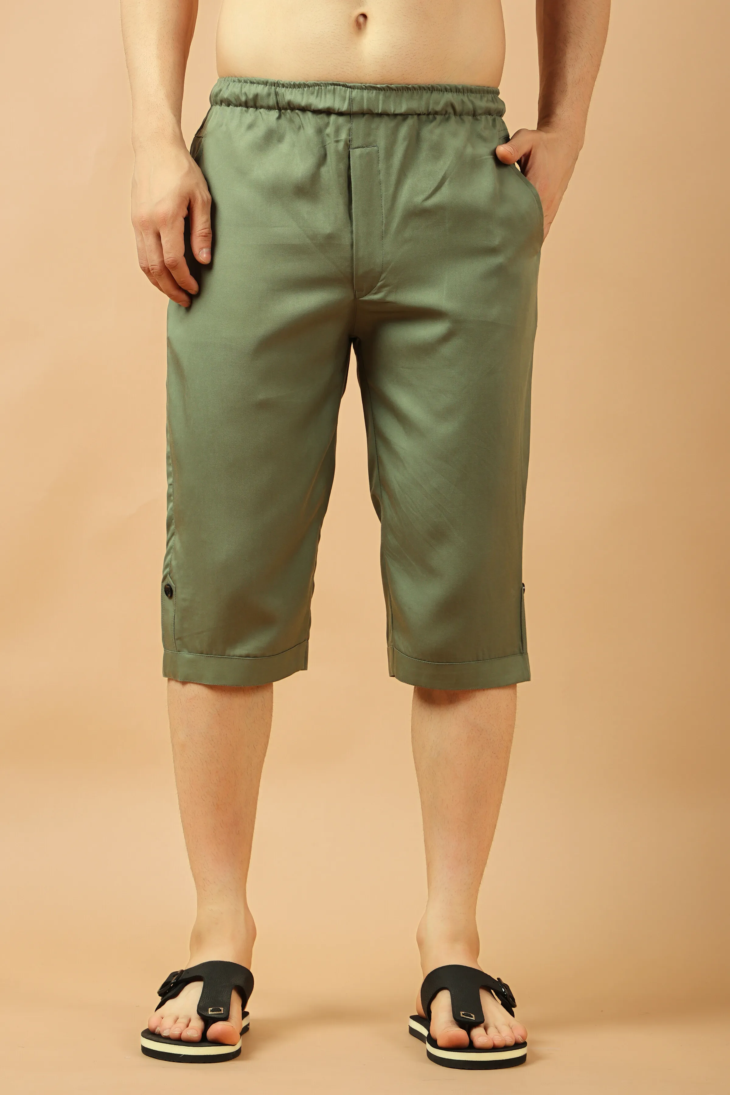 Light Green Tencel Capri