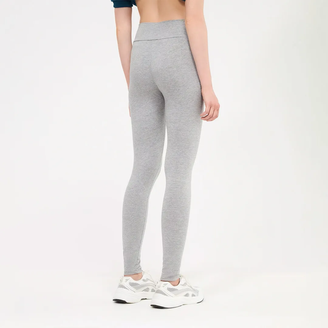 Long High-Waisted Leggings with Lettering