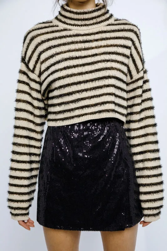 lydia sweater - beige/black