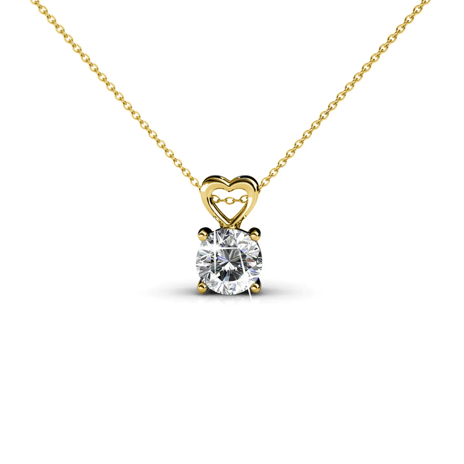 Marian "Passion" 18k White Gold Plated Swarovski Pendant Necklace