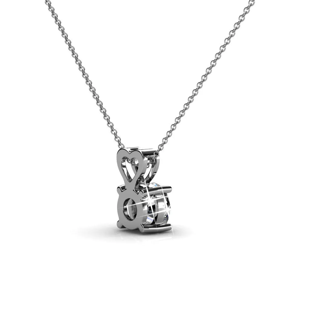 Marian "Passion" 18k White Gold Plated Swarovski Pendant Necklace