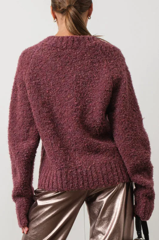 melly sweater - dark plum