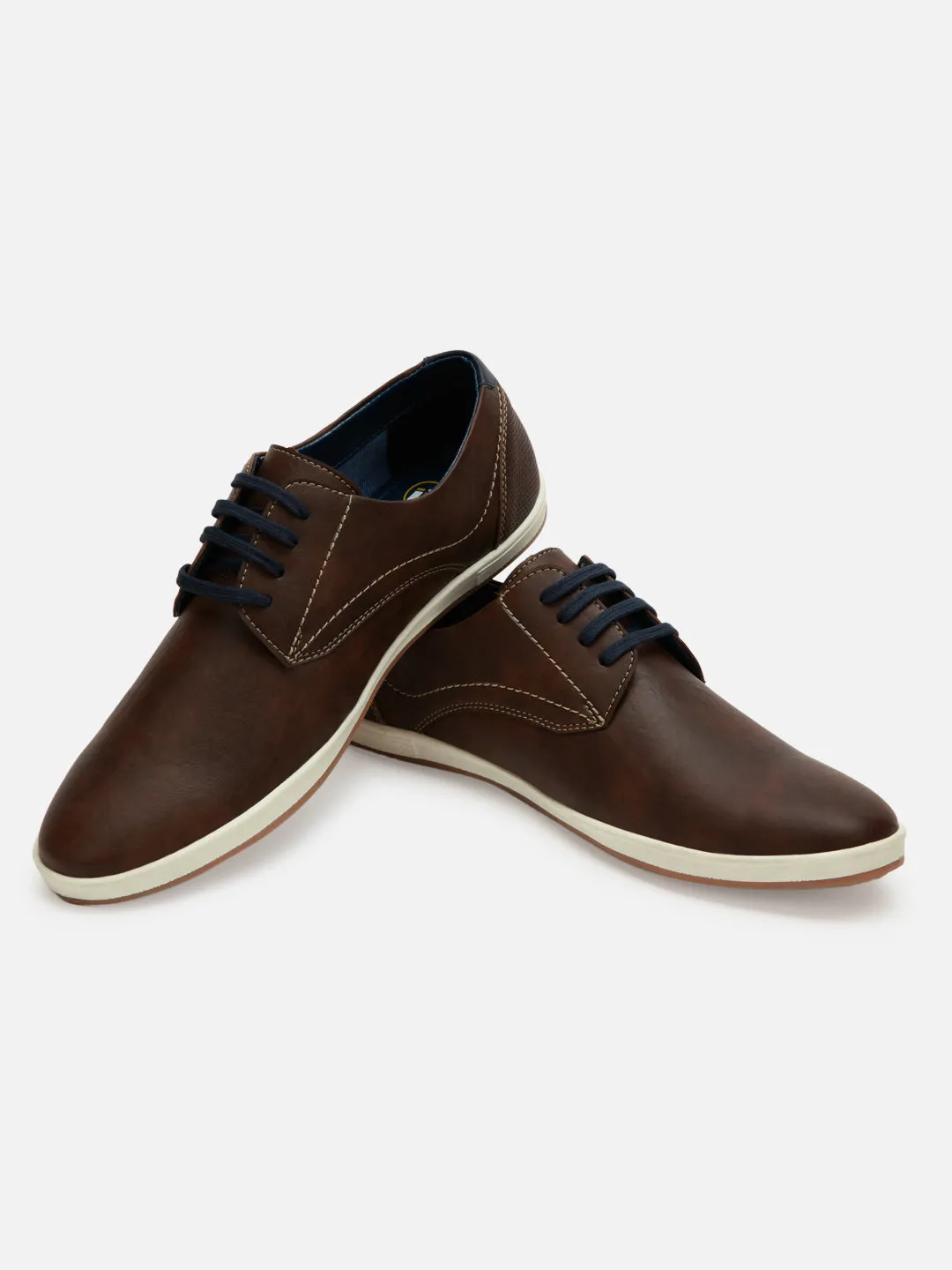 Men's Brown Regular Toe Lace Up Casual (IX1012)