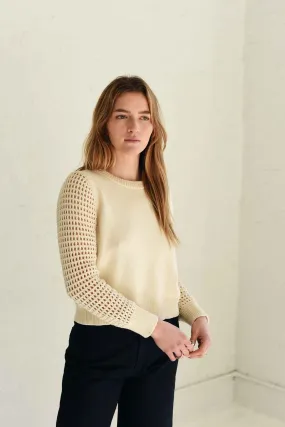 M.PATMOS Lido Mesh Sweater - Ivory