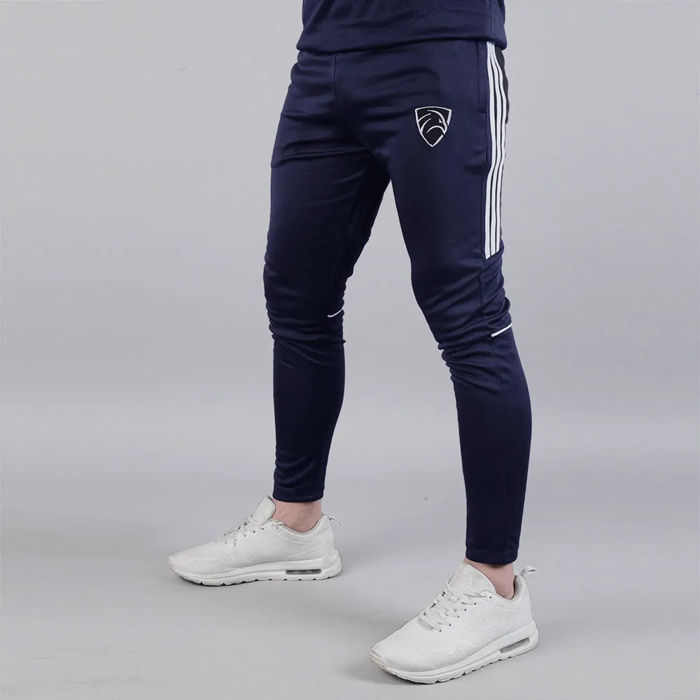 Navy Three Stripes Hawk Series Bottoms With Piping