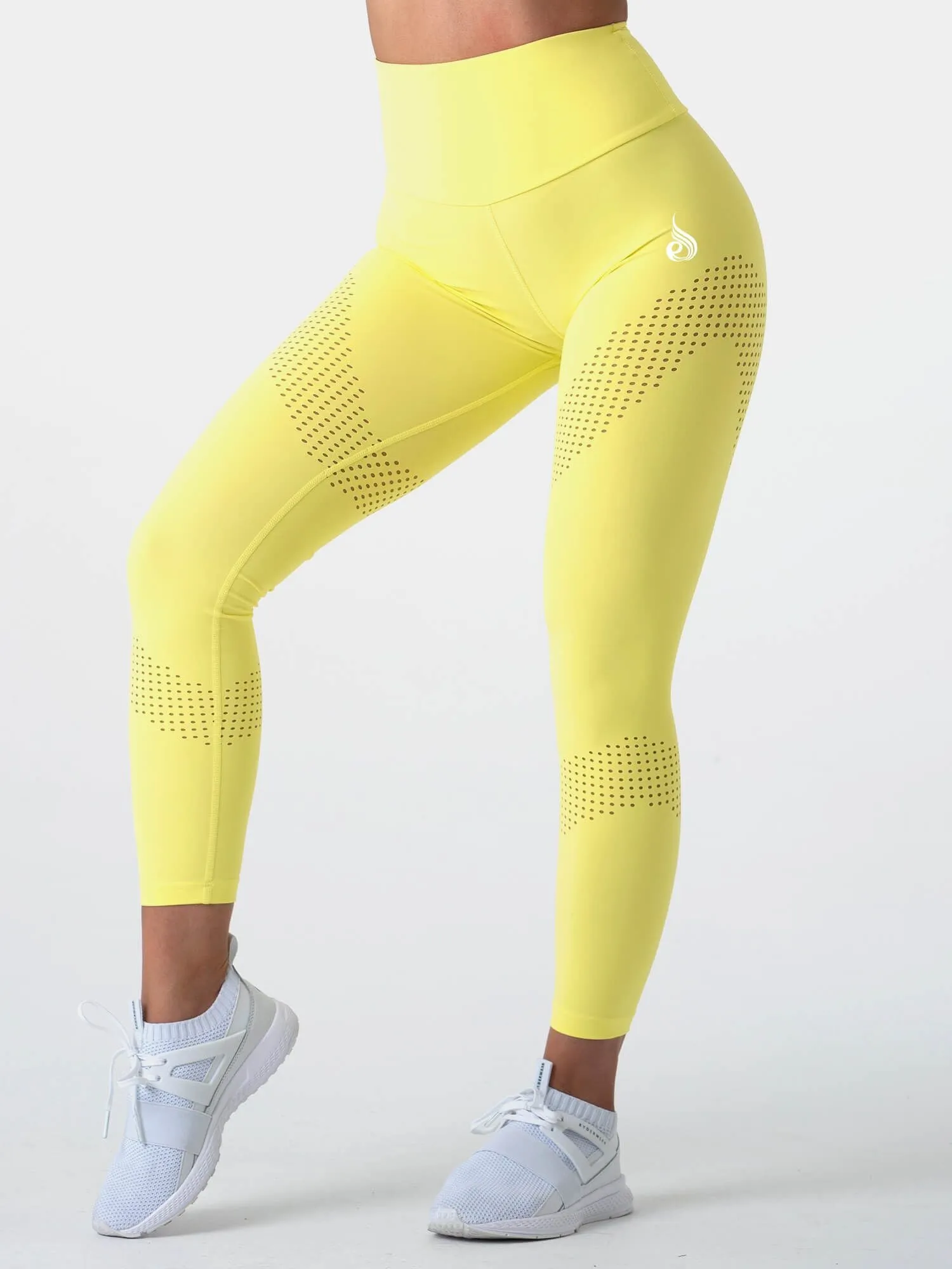 Pastels High Waisted Leggings -Lemon