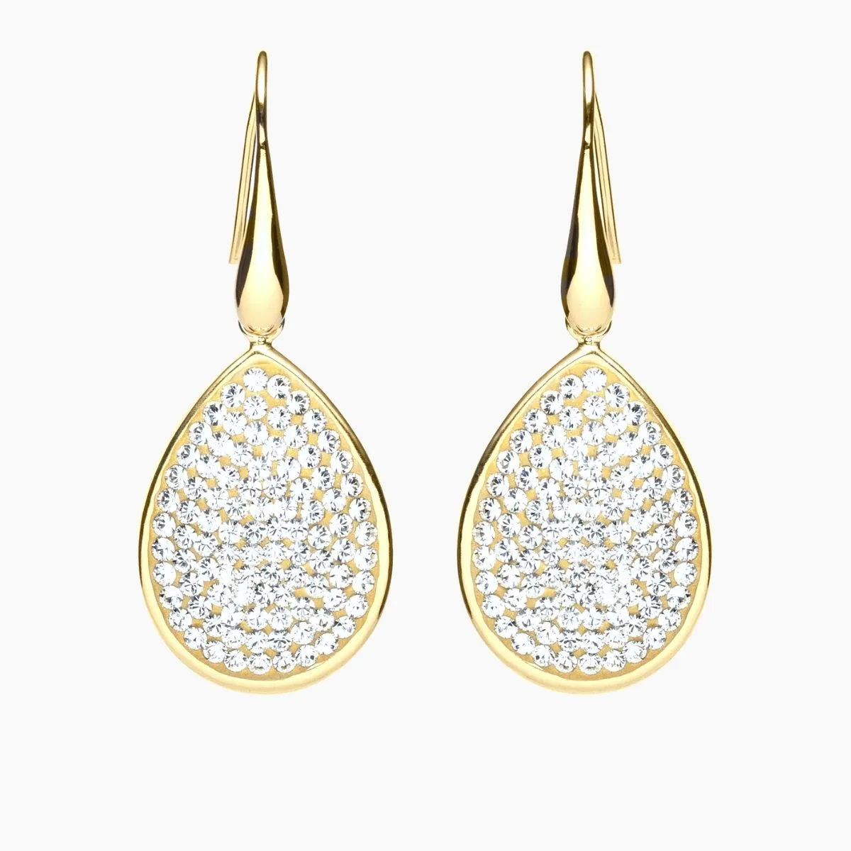 Pave Swarovski Crystal Teardrop Earrings