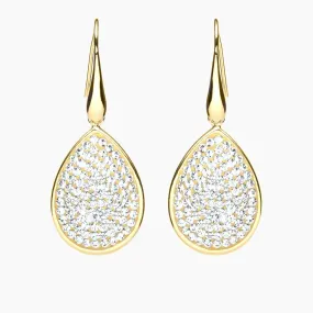 Pave Swarovski Crystal Teardrop Earrings