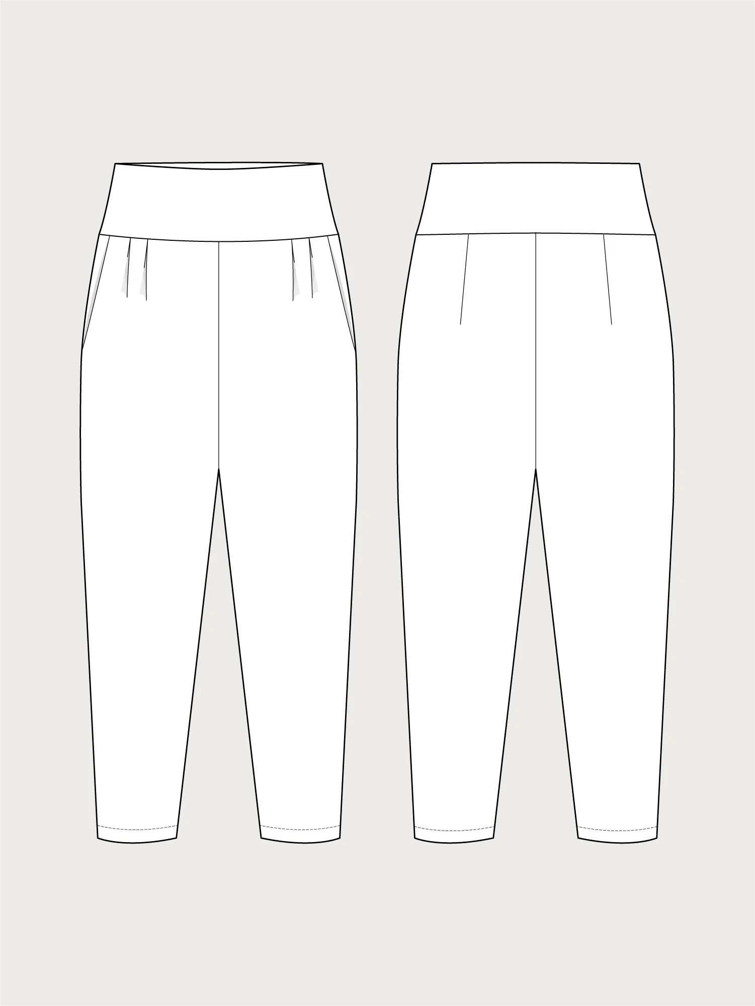 PLEATED TROUSERS PATTERN