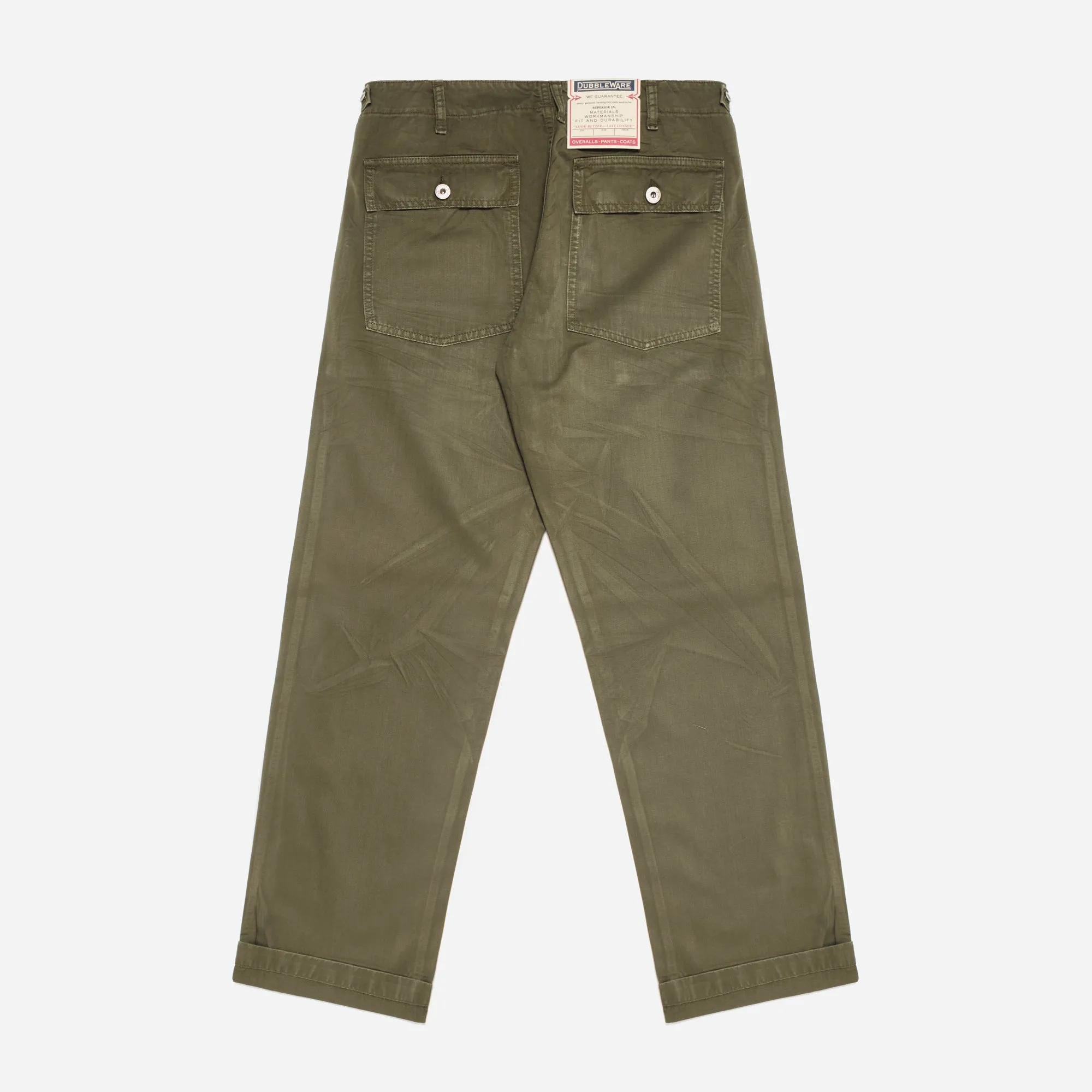 RELAXED FATIGUE PANT MADE IN ITALY - WASHED OLIVE