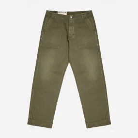 RELAXED FATIGUE PANT MADE IN ITALY - WASHED OLIVE