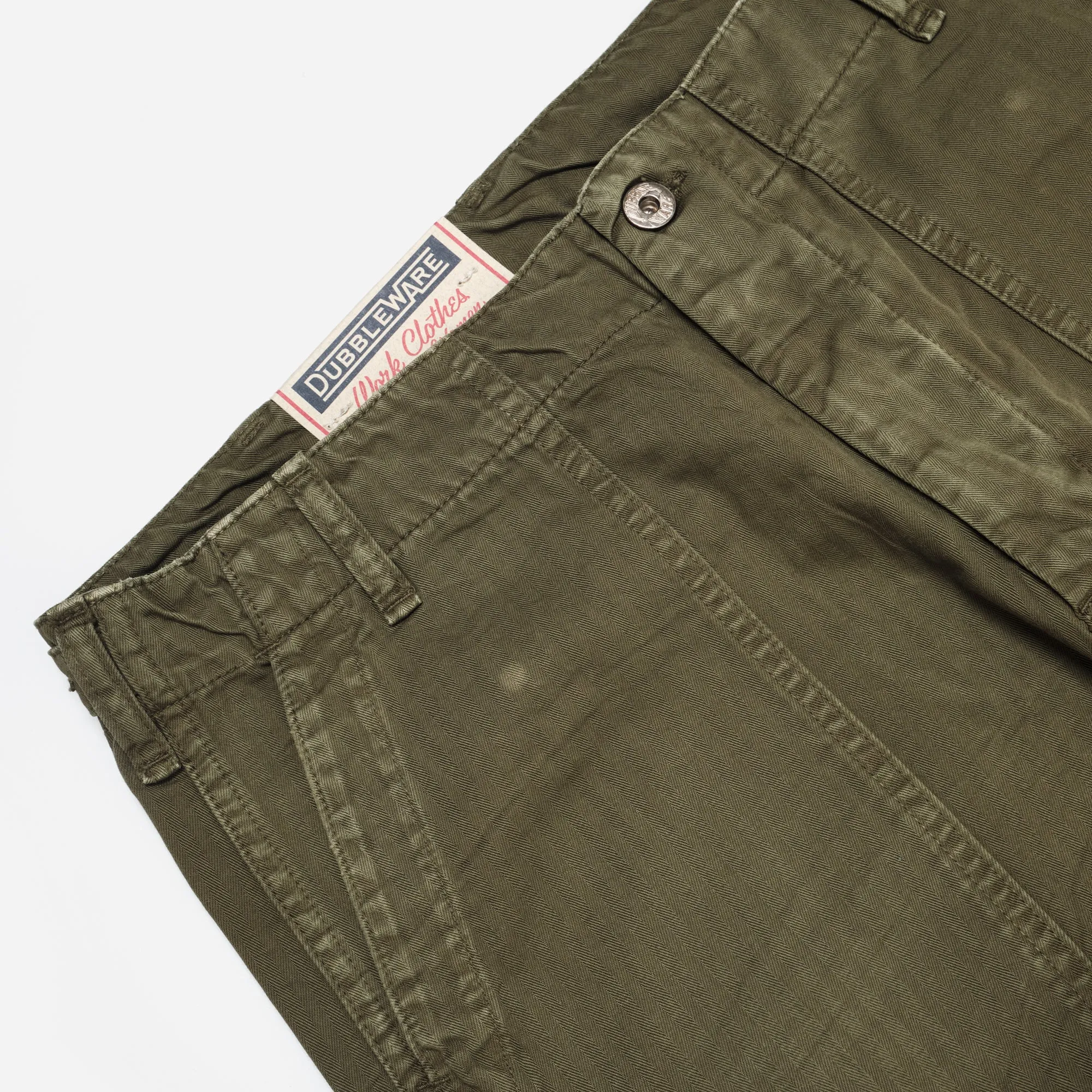 RELAXED FATIGUE PANT MADE IN ITALY - WASHED OLIVE