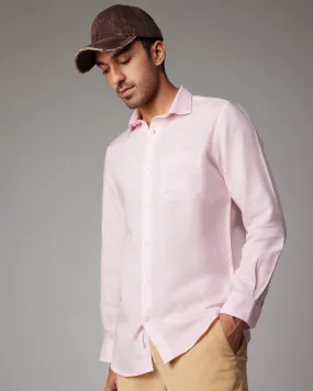 Soft Washed Linen Shirt - Pink