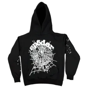 Sp5der - OG Web Hoodie - Black/White