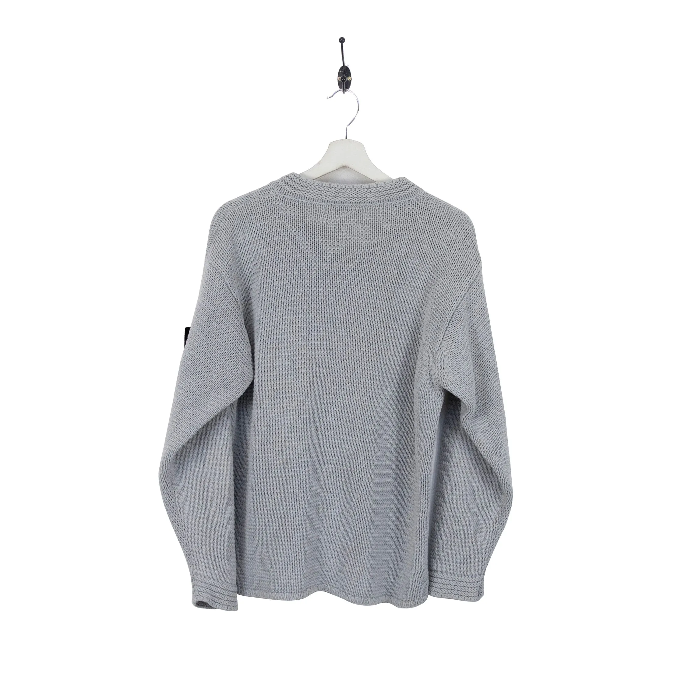 S/S 1999 Stone Island Grey V-Neck Sweater