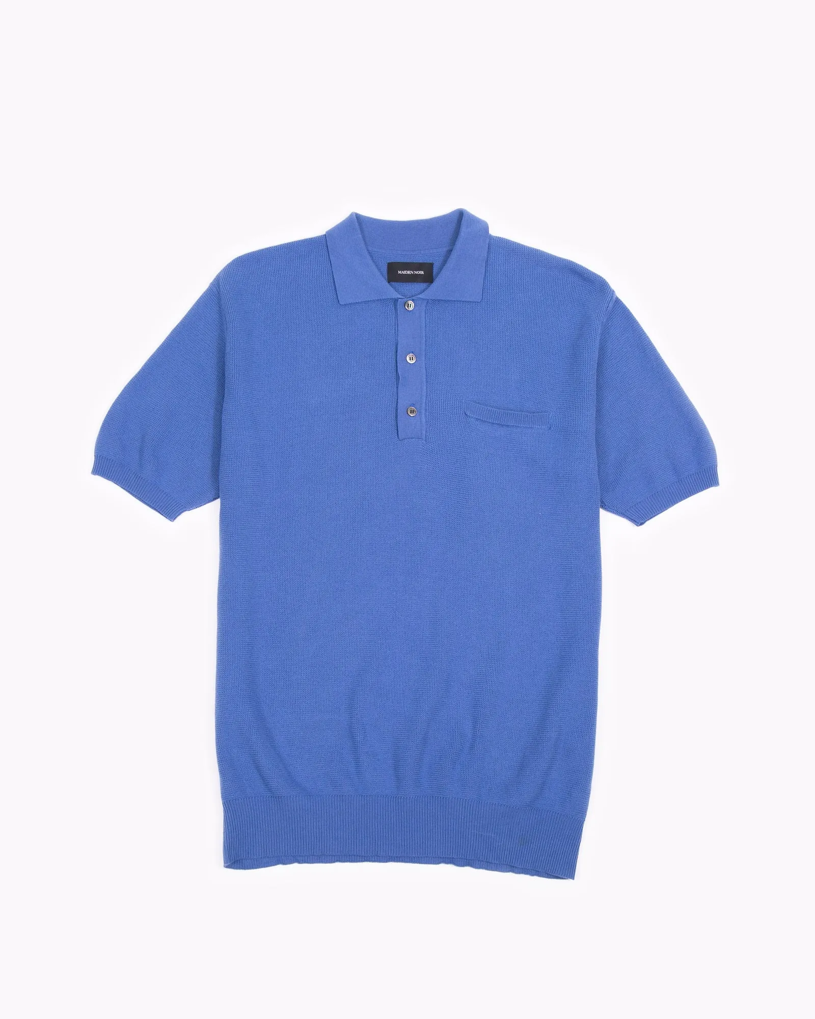 SS Knit Polo - Marine Blue