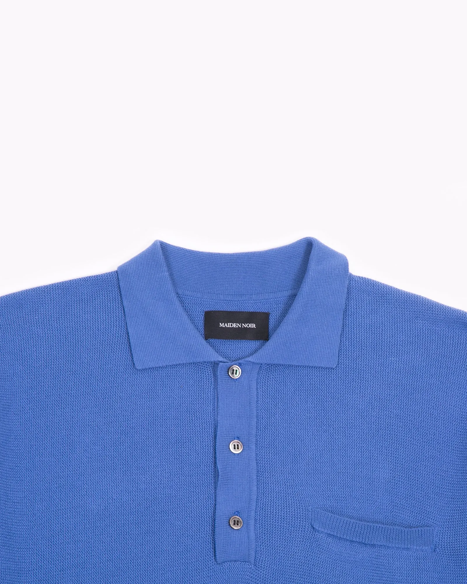 SS Knit Polo - Marine Blue