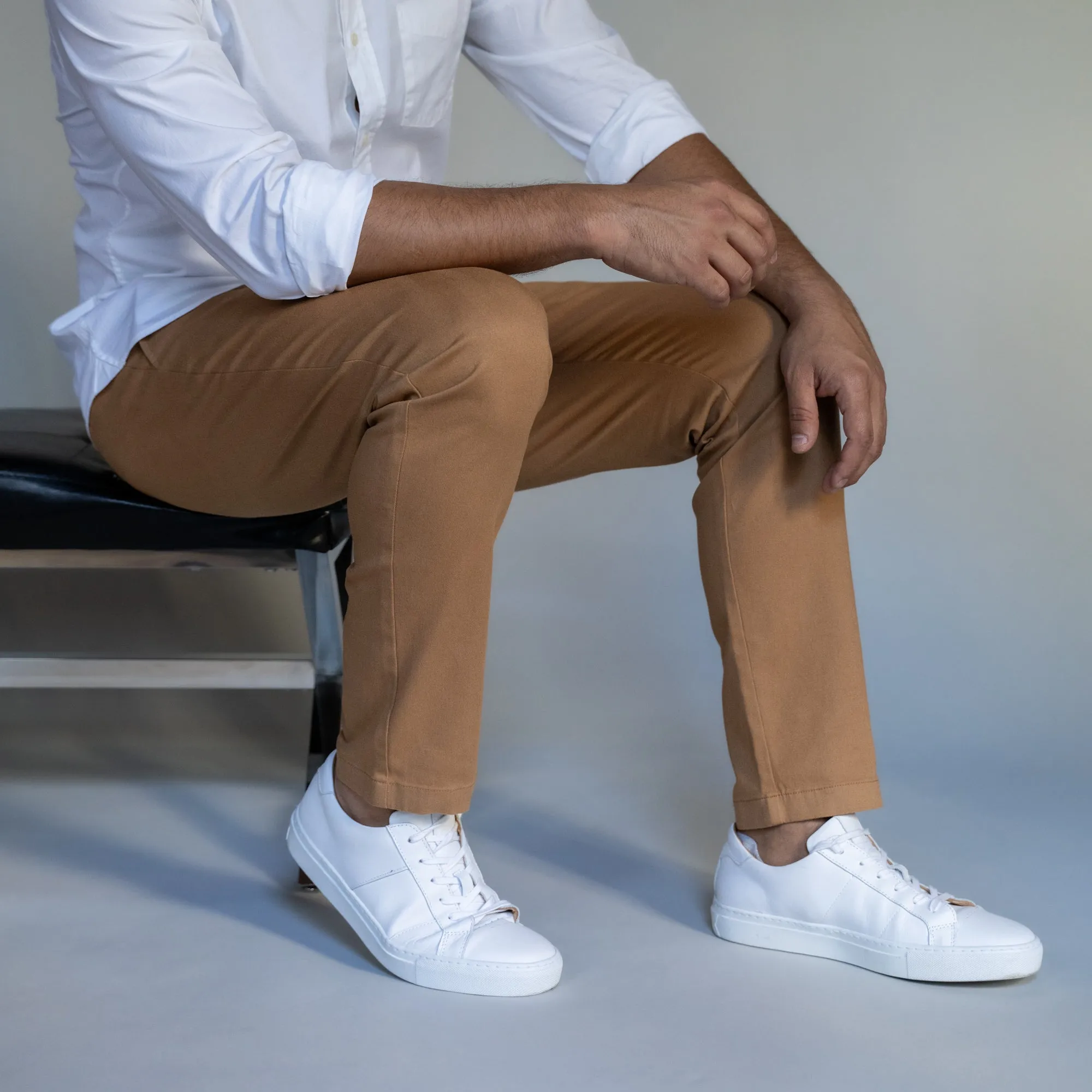 Stretch Chinos Standard Fit - Tobacco