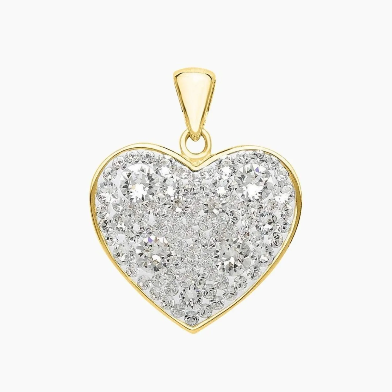 Swarovski Crystal Heart Pendant (Gold)