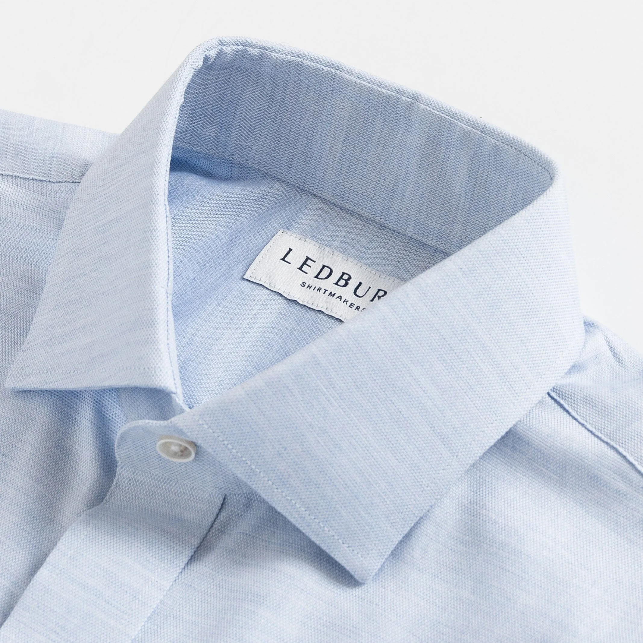 The Light Blue Brompton Mouline Custom Shirt